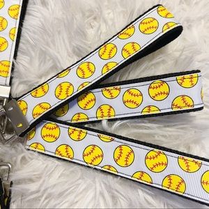 Softball 6” Hand Crafted Key Fob